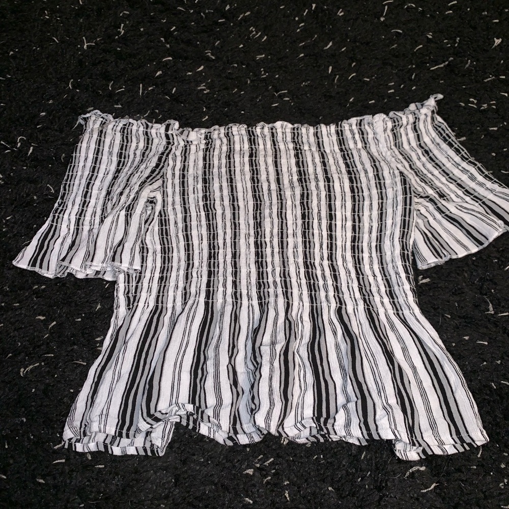 Kendall and Kylie striped blouse